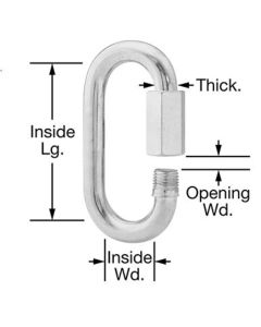 CONNECTING LINK,THREADED, .5” THK,3 -3/16"IN.L,7/8"IN.W,.5"