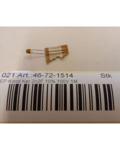 EP Kond Ker 2n2F 10% 100V 1M