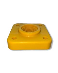 Flange w/female thread f/filter unit yellow