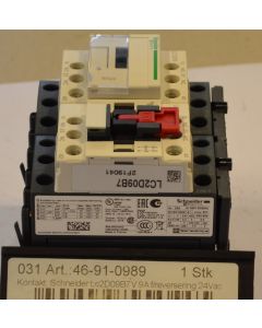 Contactor  Lc2D09B7V  9A f/reverse 24Vac