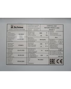 Control Cabinet Natura Primus 1800, upper level, house 2