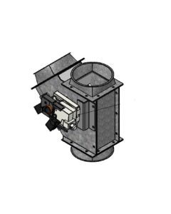 Distributor D150 2-ways w/flap automatic 45° w/limit switch