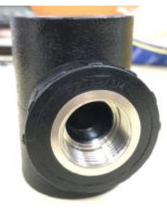 Reducing tee 50mmx3/4"fmx52mm, hot melted, for PE pipe