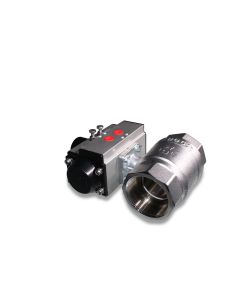 Ball valve KA 2" w/actuator OD50 brass/PTFE-FKM double-walle