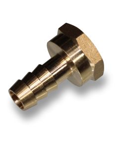 Hose nozzle 0.5" i.t. x 13mm brass with hexagon head