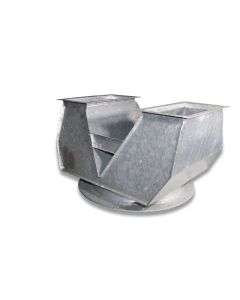 Funnel galv. for 2 lower parts for silo boot for silos