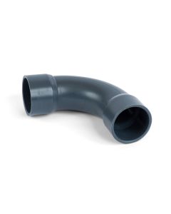 Bend 90deg PVC 63mm 2x stick-on sleeve PN16