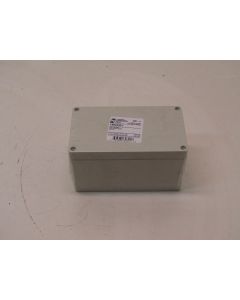 BOX,ELECT,6.3x3.5x3.5" GRAY ABS PLASTIC,FLAT LID
