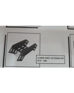 External vertical curve 90° 200x50mm  duty cable tray Galv