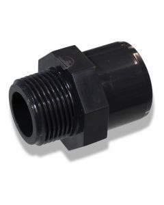 Adapter nipple 32/40x1"m   PVC with hexagon