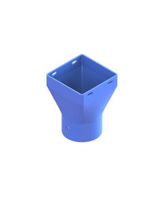 Drop funnel Ø114 with holes for closer butterfly