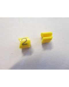 Cable noticeable clip 02-3 yellow/black 2   diameter 1.3-3.0