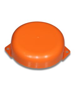 Guard cap for flange bearing of elevator half outer
