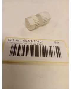 Screw Union Push on D12/10 PVDF