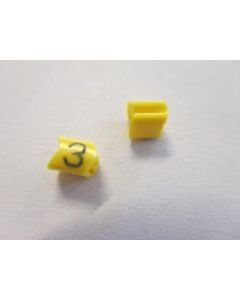 Cable noticeable clip 02-3 yellow/black 3   diameter 1.3-3.0