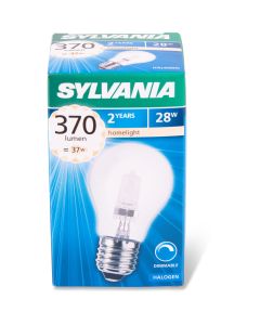 Bulb 240V 28W 370lm E27 halogen Sylvania classic ECO