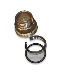 Screw union brs 3/4"m x 25 f/hose PE